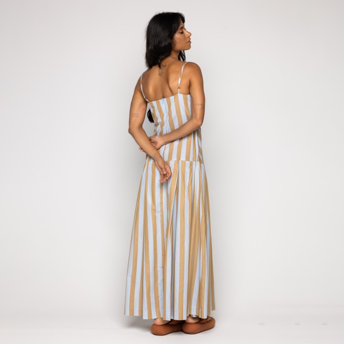 Vestido Listra Bicolor