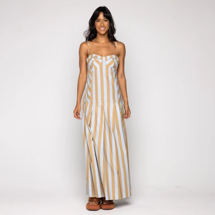 Vestido Listra Bicolor