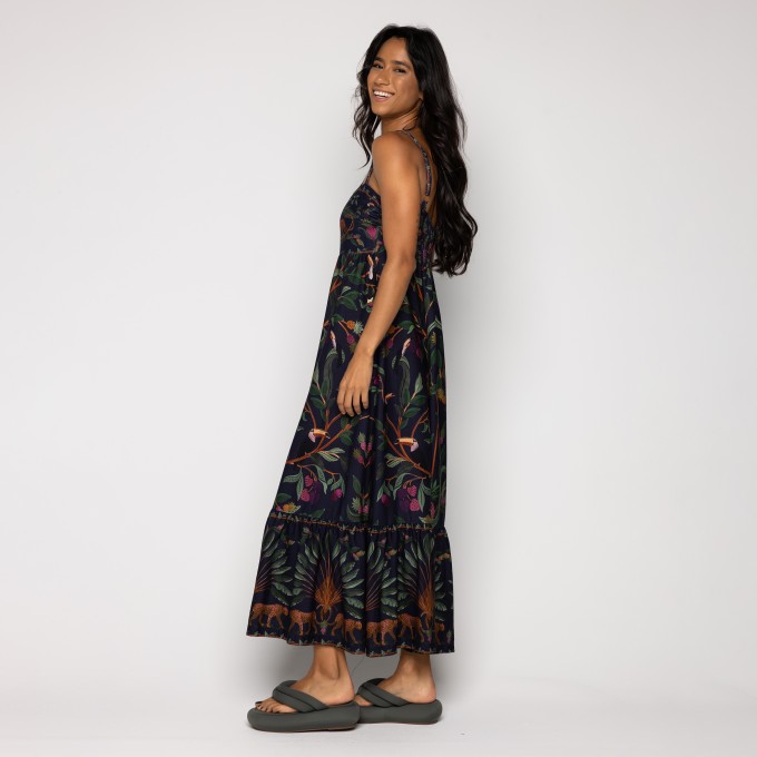 Vestido Midi Floresta Doce