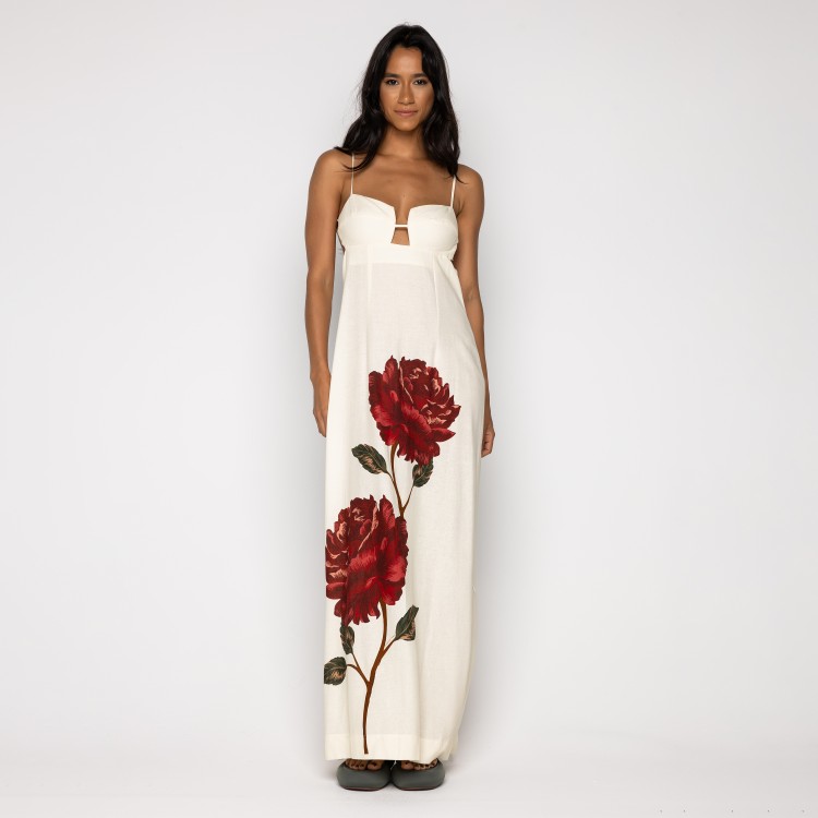 Vestido Cropped Flor Rosalia Off