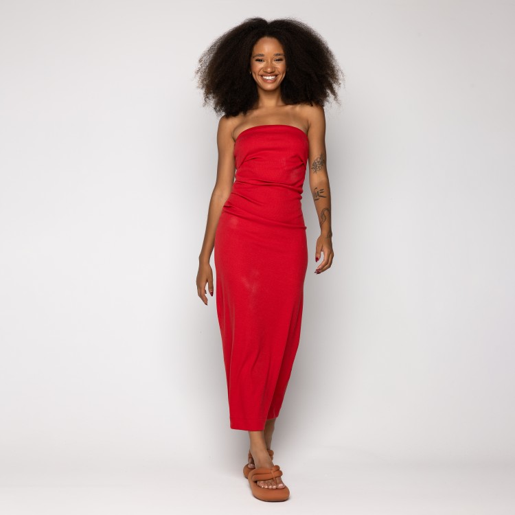 Vestido Sem Alça frente
