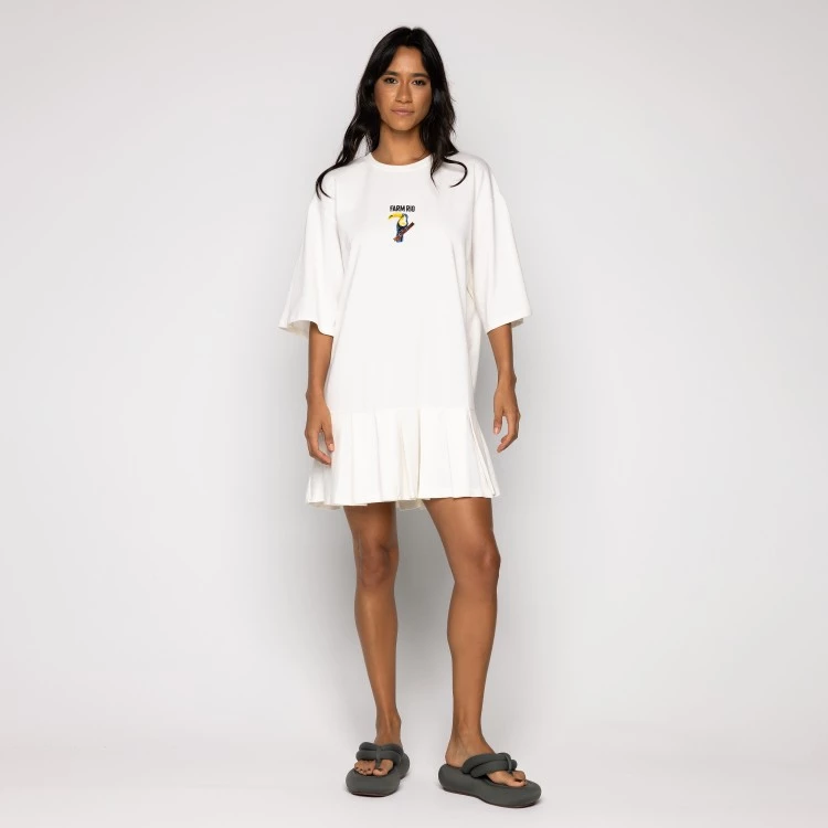Vestido Curto Pregas Farm Rio