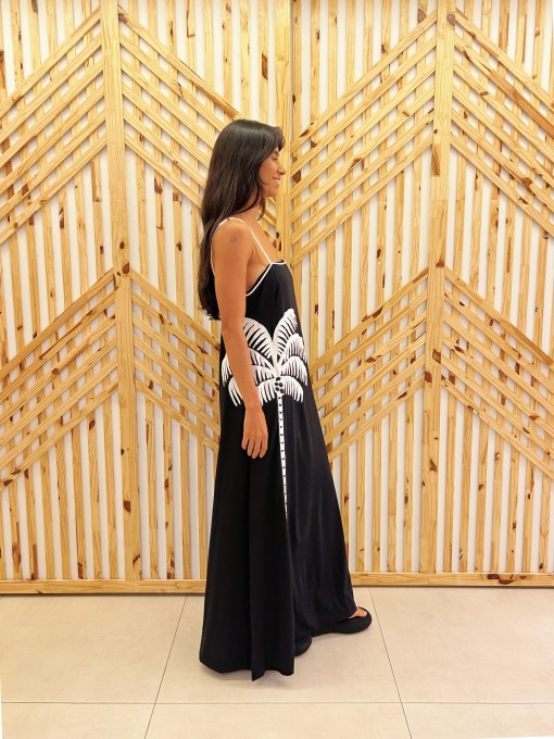 Vestido Cropped Bordado Coqueiro