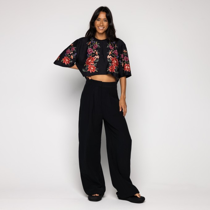 Tshirt Cropped Floral belle