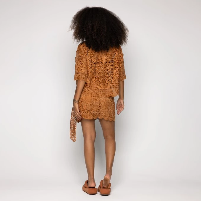 Camisa Guipure Natural