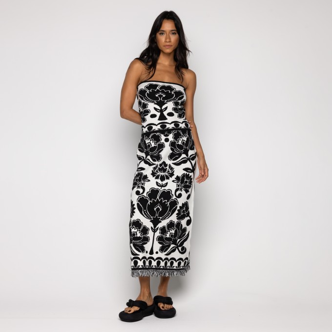 Top Tricot Floral Arabesque
