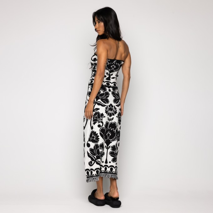 Top Tricot Floral Arabesque