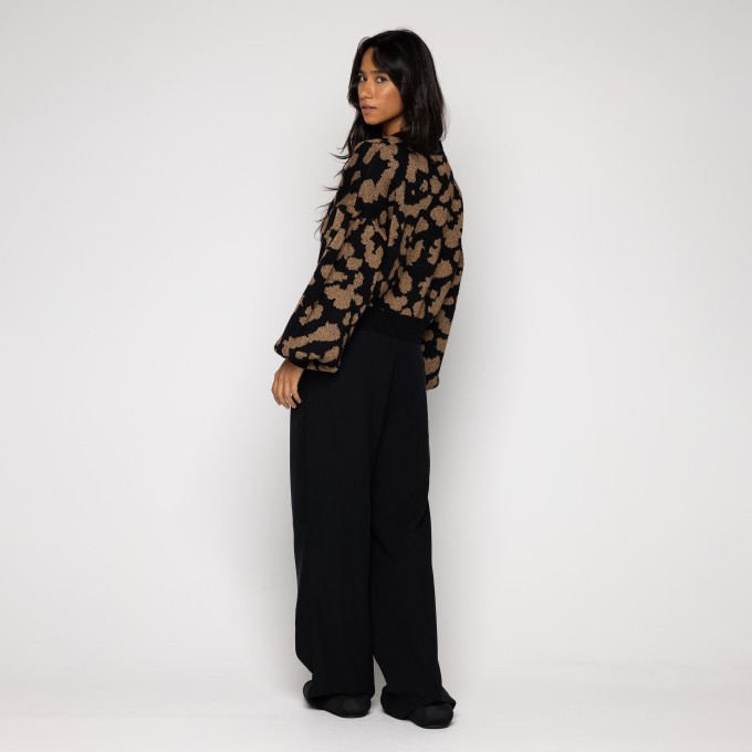 cardigan curto tricot Bela Onça