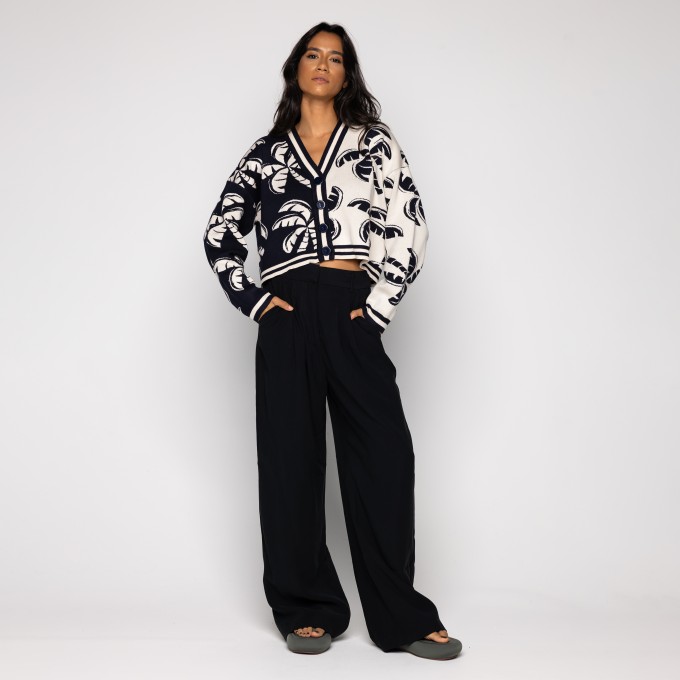 Cardigan Curto Tricot Coqueirada