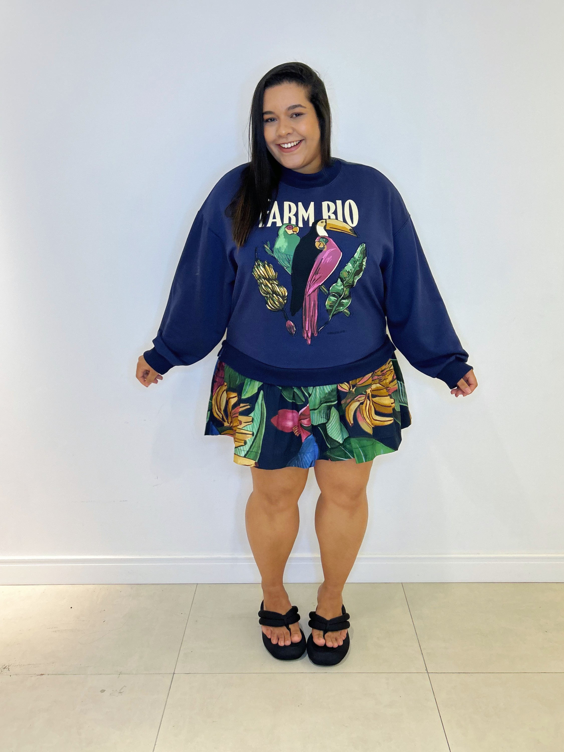 Vestido Moletom Banana Uva