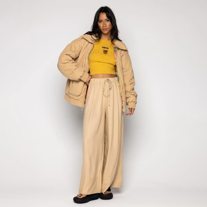 Jaqueta Puffer Double Folhagem de Inverno