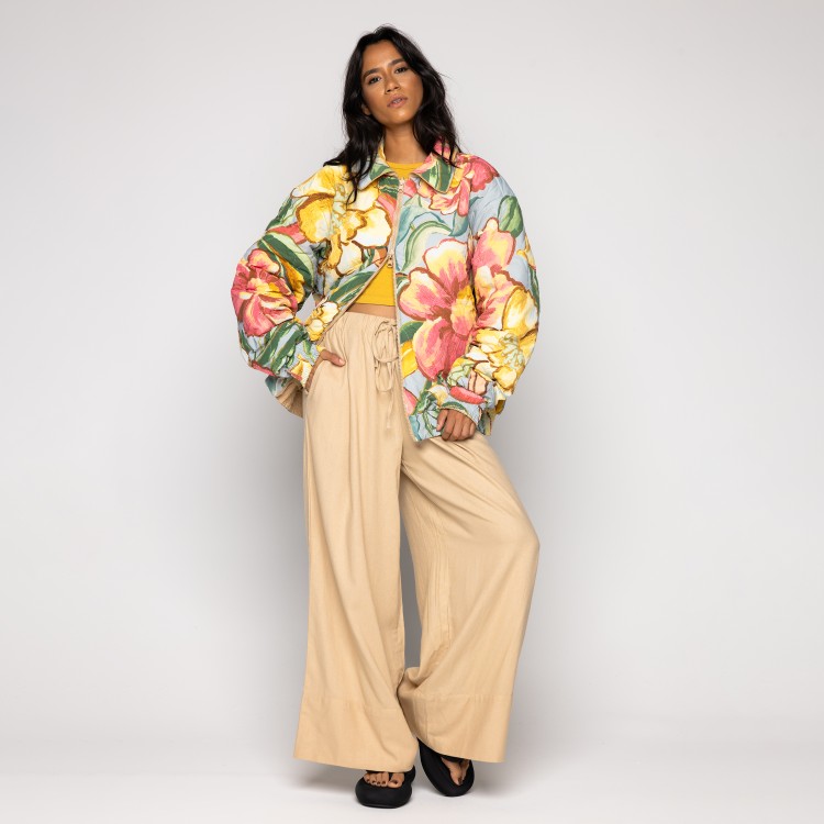 Jaqueta Puffer Double Folhagem de Inverno