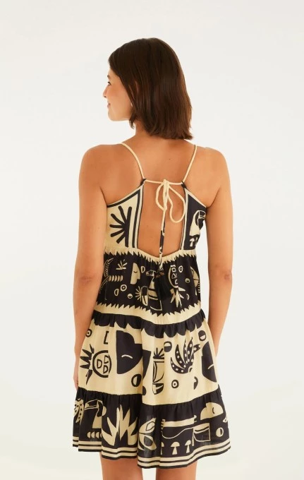 Vestido Curto Lenço Tropicano