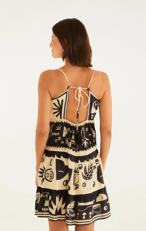 Vestido Curto Lenço Tropicano