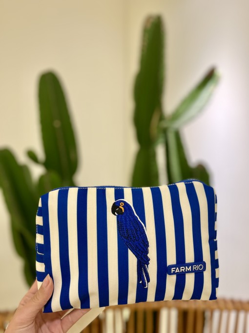 Maxi Necessaire Farm Ora Bolas M Arara Listra Azul