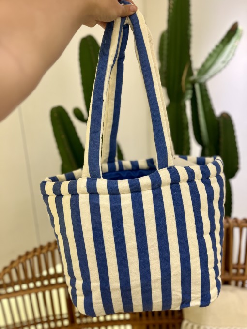Bolsa Farm Solzão Arara Listra Azul