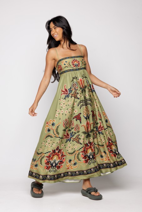 Vestido Cropped Flor de Jardim