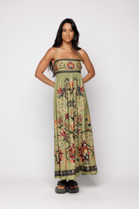 Vestido Cropped Flor de Jardim