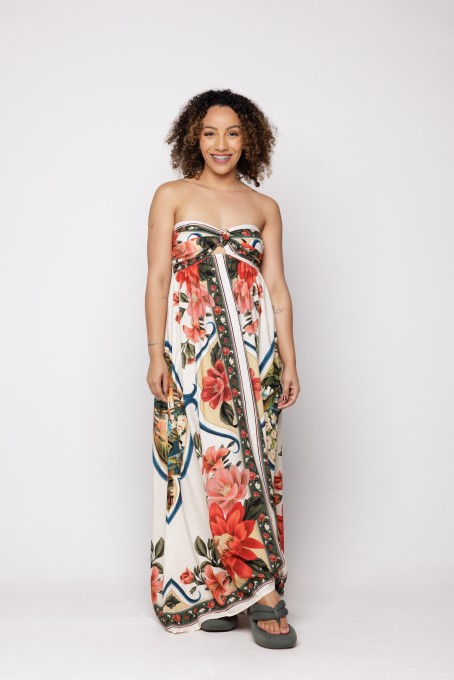 Vestido Cropped Flor do Rio Rosa