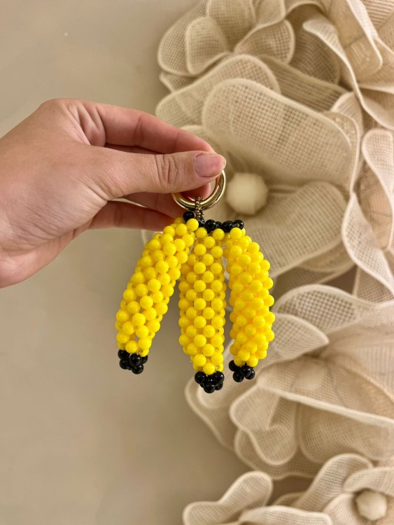 Chaveiro De Miçangas Banana