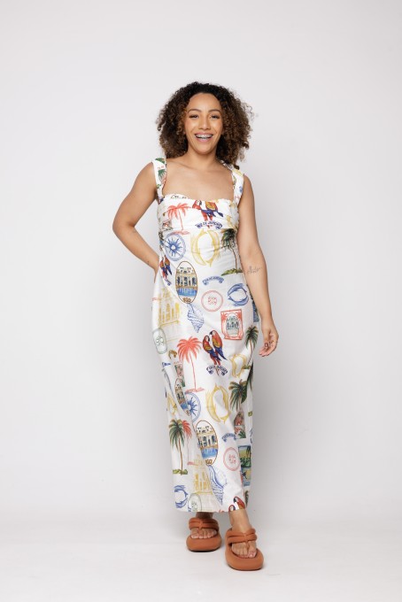 Vestido Tropical Vintage