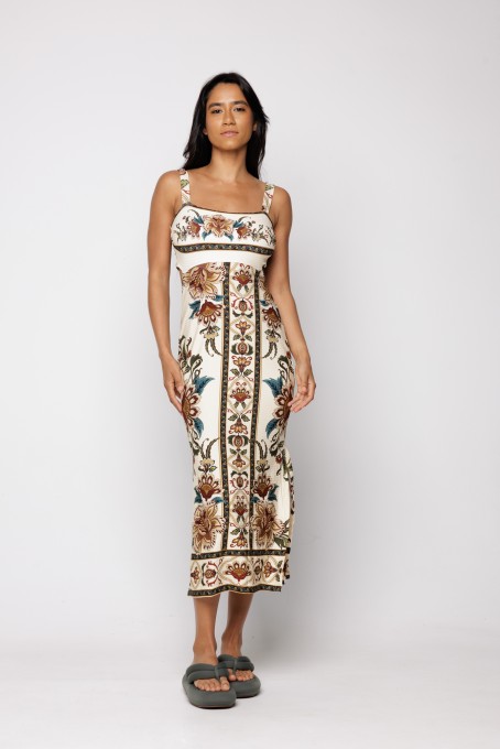 Vestido Midi Jardim Majestoso