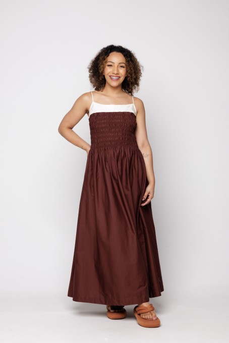 Vestido Bicolor Lastex