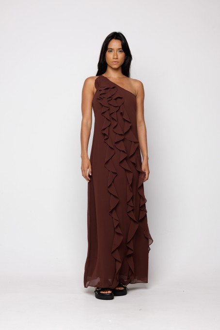 Vestido Longo Babado