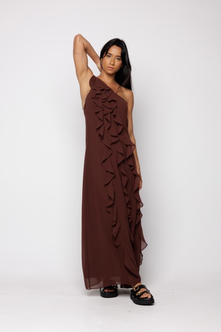 Vestido Longo Babado