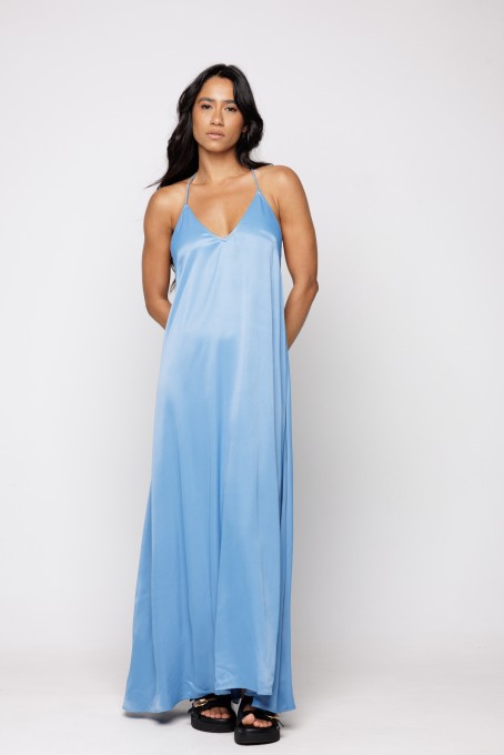 Vestido Decote Cetim