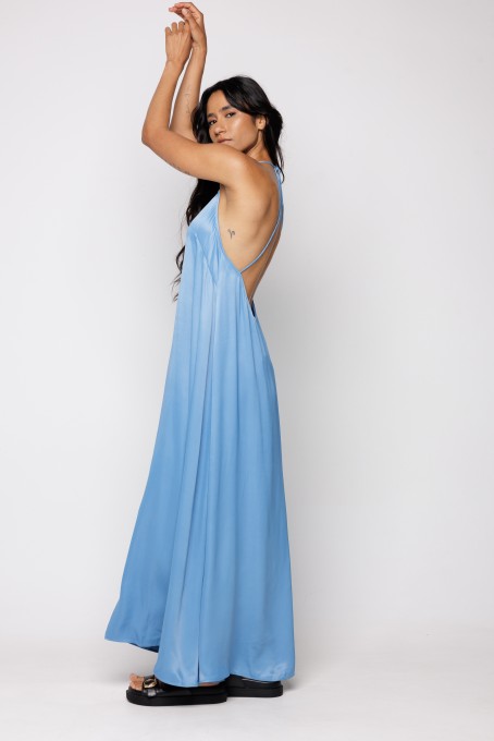 Vestido Decote Cetim