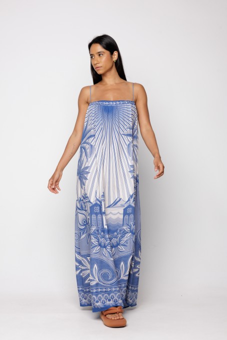 Vestido Longo Afeto Tropical
