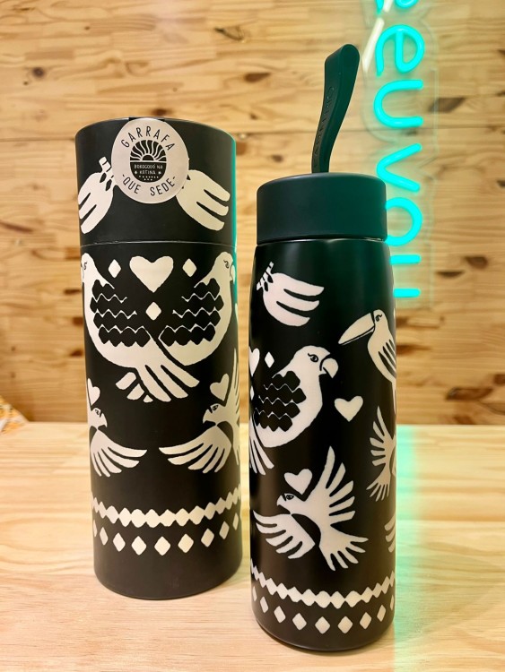 Garrafa Farm Que Sede 500ml Lenço Dia e Noite