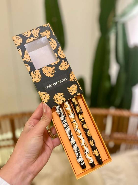 Trio de Canetas Anota Ai Bossa Banana - Informal Inn