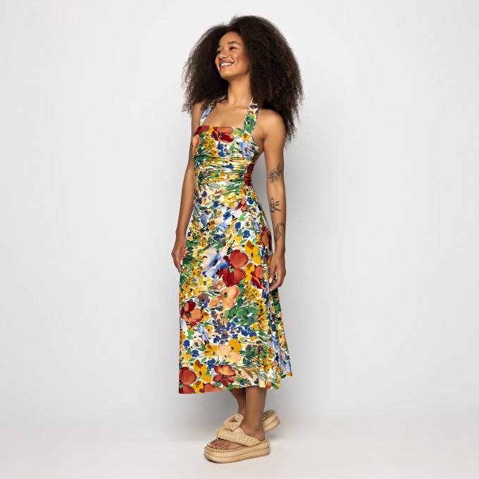 Vestido Midi Camponesa