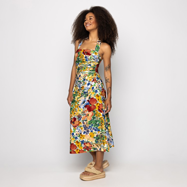Vestido Midi Camponesa