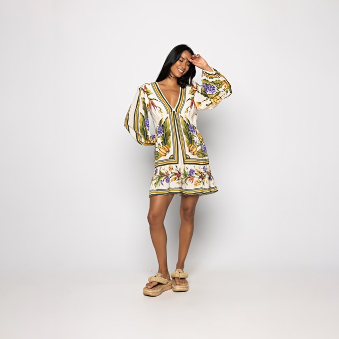 Vestido Curto Lenço Tropicália