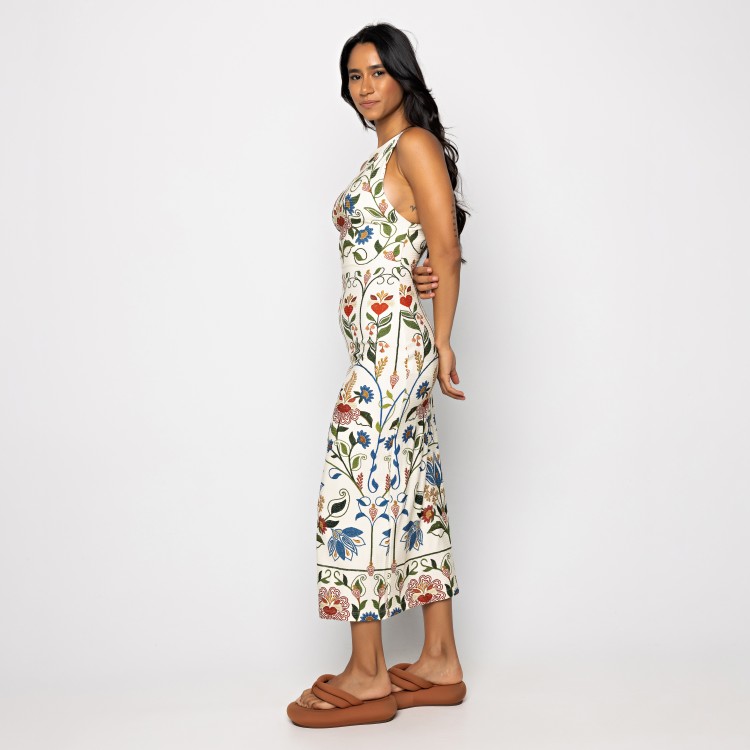 Vestido Alça Jardim Beleza