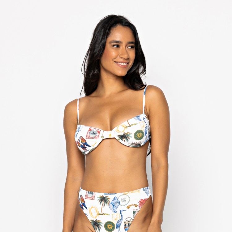 Biquini Hot Pants Tropical Vintage