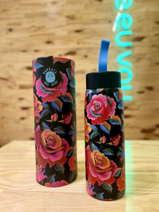 Garrafa Farm Que Sede 500Ml Rosas Pintadas