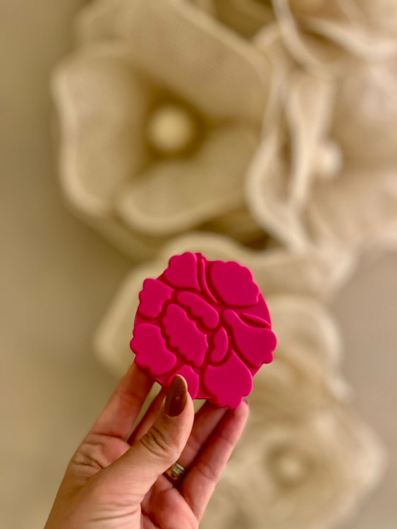 Escova De Cabelo Para Bolsa Flor