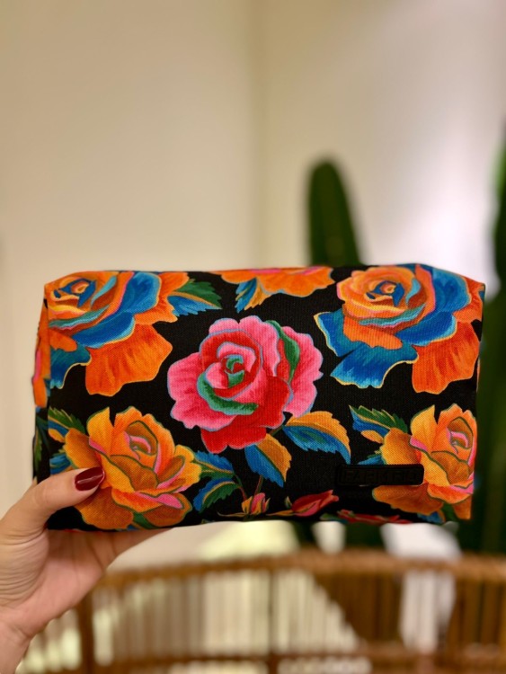 Maxi Necessaire Farm Ora Bolas G Rosas Pintadas