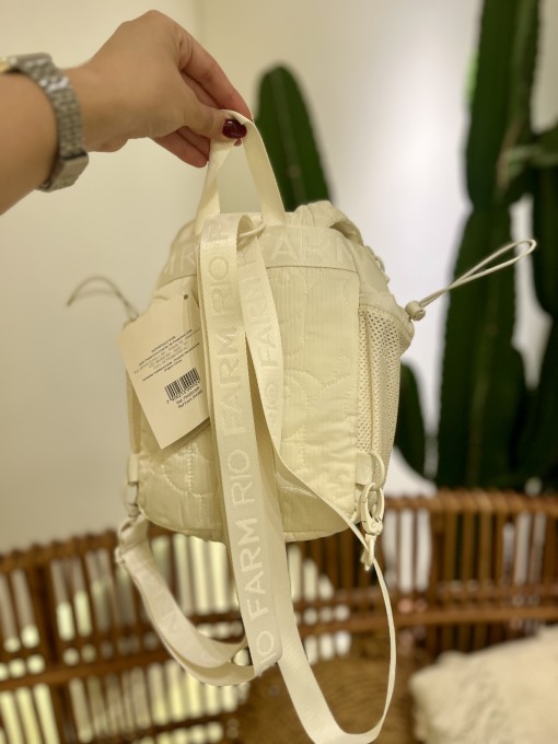 Bolsa Farm Pipoquinha Lisos Puffer Off White