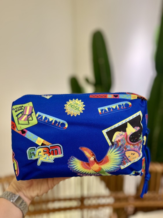 Maxi necessaire Farm Ora Bolas M Patch rio azul