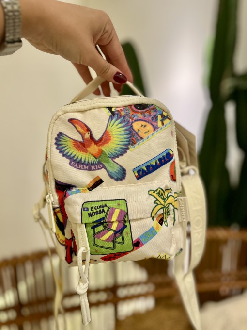 Mini Mochila Farm Borogodó Patch Rio off