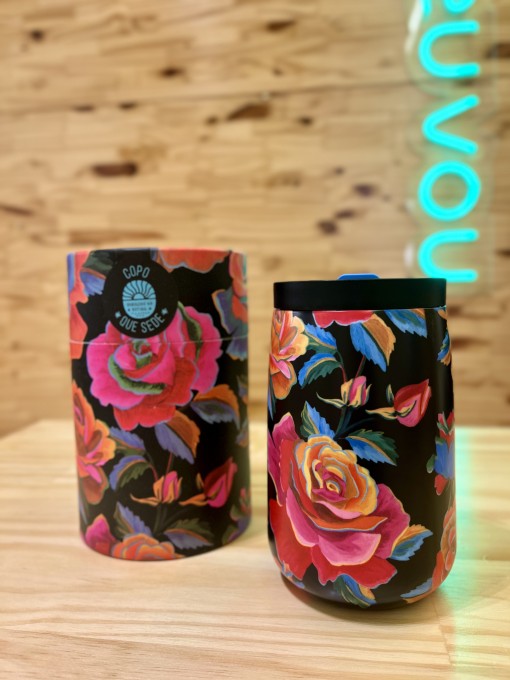 Copo Farm Que Sede 450ml Rosas Pintadas