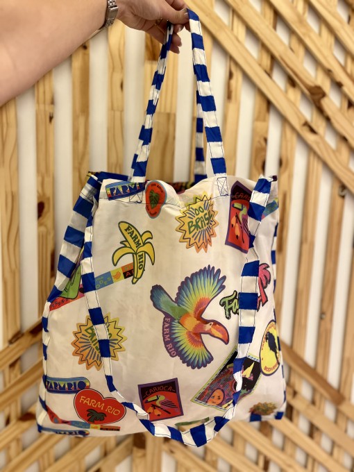 Bolsinha Farm Me Leva Patch Rio Azul