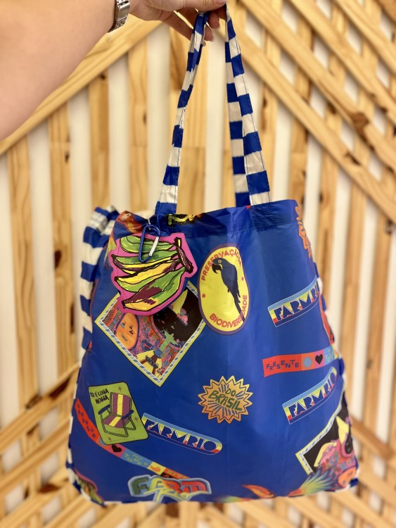 Bolsinha Farm Me Leva Patch Rio Azul