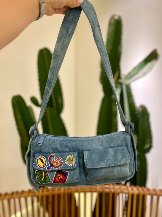 Bolsa Baguete Patch Rio Jeans
