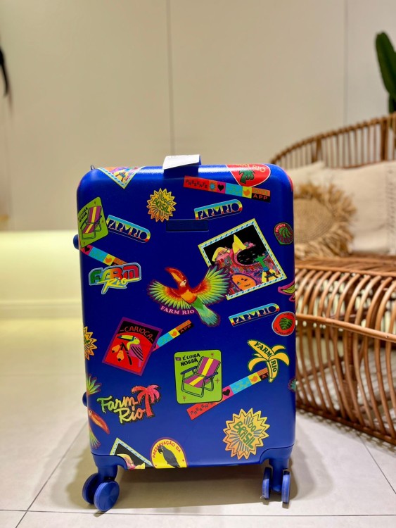 Mala Farm Me Leva Rígida M Patch Rio Azul